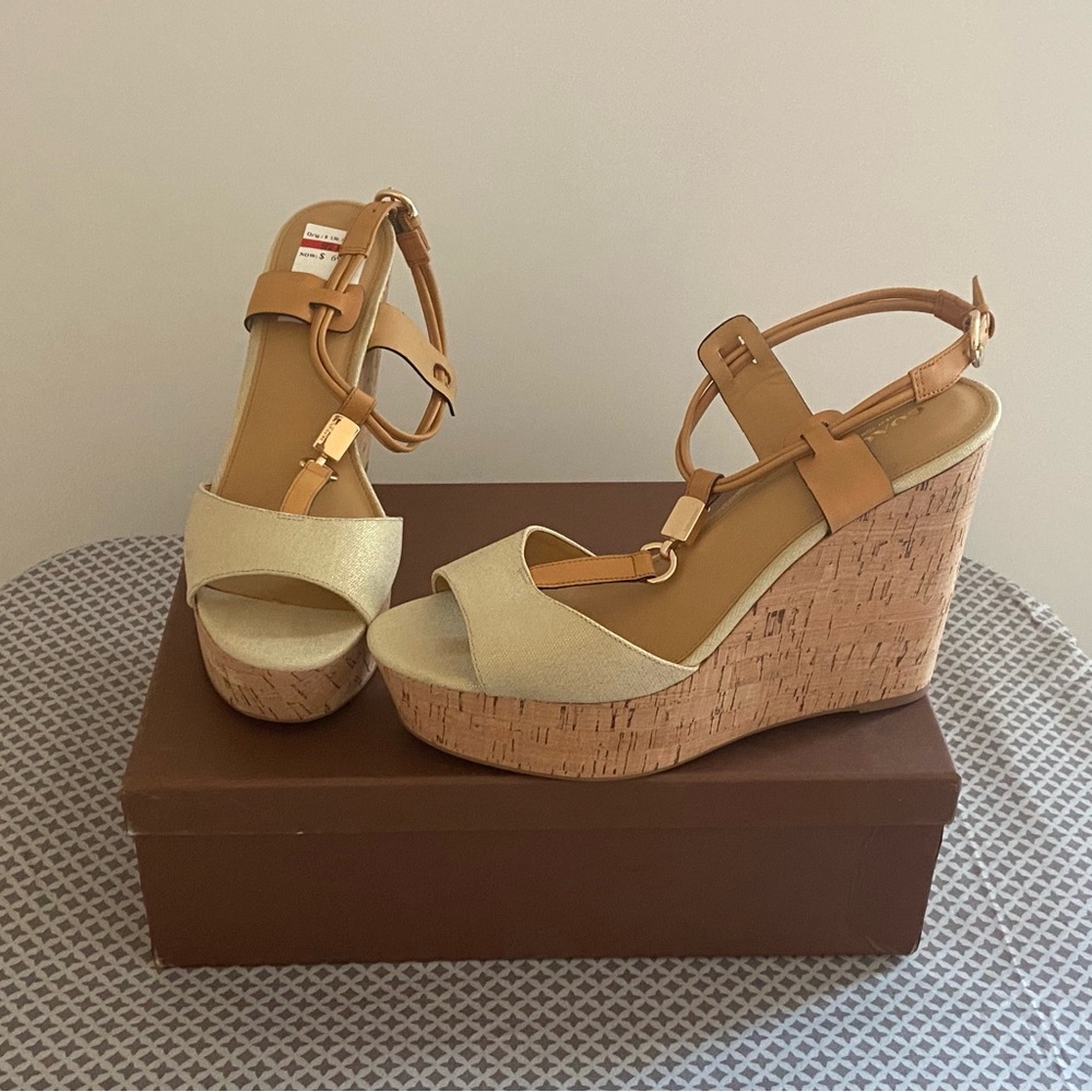 Coach Wedge Cork Sandle